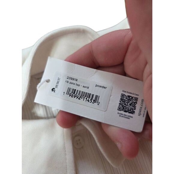 Spanx ribbed polo top In powder sz 3X - Picture 6 of 6